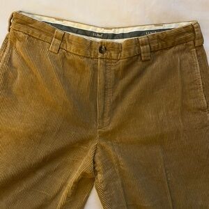 LL Bean Men’s Wide Whale Country Corduroy Pants Caramel Color Classic Fit Sz 36